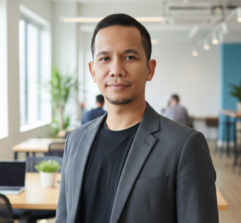 Andika Amri — potret di kantor